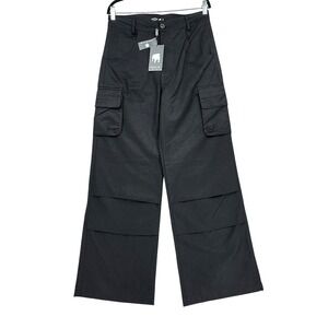 American Stitch Cargo Pants 32x32 Men Black Wide Leg Utility Techwear Grunge NEW